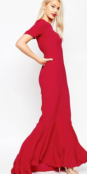 asos red gown